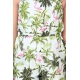 Generic Girl's Denim Embroidered Sleeveless Jumpsuit (White-Green)
