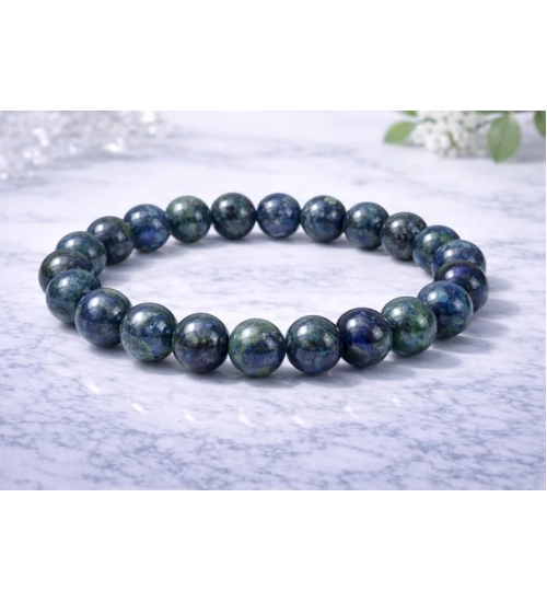 Generic Natural Crystal 8mm Azurite Bracelet (Dark Green) Generic Natural Crystal 8mm Azurite Bracelet (Dark Green)