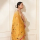 Generic Women's Blended_Cotton Woven_Motifs Saree With Unstitched Blouse 5.5Mtr (Mustard)