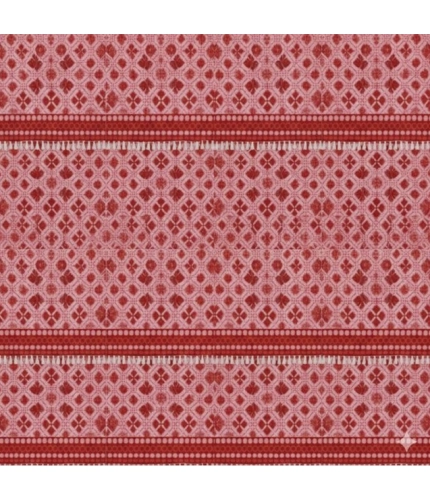 Generic Fleece Geometric Double Polar Warm Bedsheet with 2 Pillow Cover (Red)