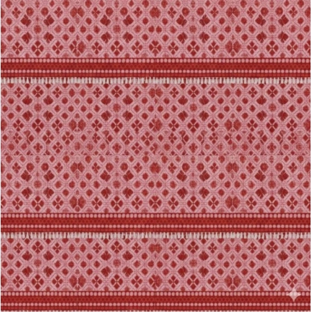 Generic Fleece Geometric Double Polar Warm Bedsheet with 2 Pillow Cover (Red)