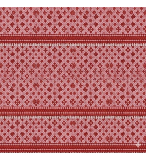 Generic Fleece Geometric Double Polar Warm Bedsheet with 2 Pillow Cover (Red)