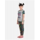 Generic Girl's Cotton Hosiery Printed Night Suit Set (Grey-Green) Generic Girl's Cotton Hosiery Printed Night Suit Set (Grey-Green)