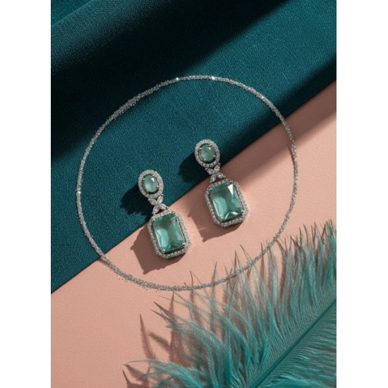 Generic Women's Brass Silver Plated Drop Earrings (Turquoise) Generic Women's Brass Silver Plated Drop Earrings (Turquoise)