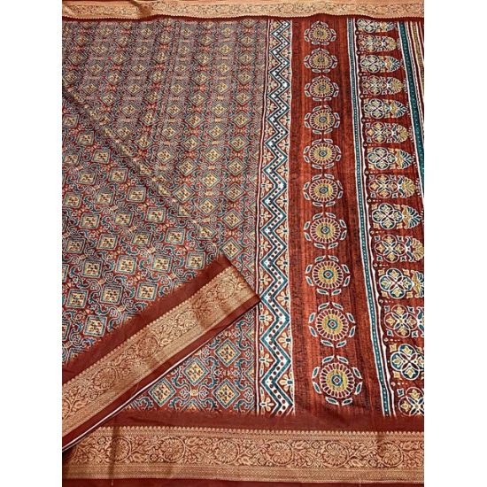 Generic Women's Cotton Blend Printed Saree With Unstitched Blouse 5.5Mtr (Multicolor) Generic Women's Cotton Blend Printed Saree With Unstitched Blouse 5.5Mtr (Multicolor)