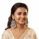 Generic Women's Zinc Alloy Gold Plated Chandbali Earrings (Multicolor) Generic Women's Zinc Alloy Gold Plated Chandbali Earrings (Multicolor)