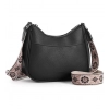Generic Women's PU Leather Zipper Sling Bag (Black)