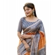 Generic Women's Faux_Tussar Geometric_Print Saree With Unstitched Blouse 5.5Mtr (Rust) Generic Women's Faux_Tussar Geometric_Print Saree With Unstitched Blouse 5.5Mtr (Rust)