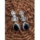 Generic Women's Brass Silver Plated Drop Earrings (Blue) Generic Women's Brass Silver Plated Drop Earrings (Blue)