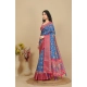Generic Women's Cotton Silk Printed Saree With Unstitched Blouse 5.5Mtr (Blue) Generic Women's Cotton Silk Printed Saree With Unstitched Blouse 5.5Mtr (Blue)