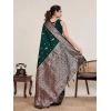 Generic Women's Jacquard Woven Saree With Unstitched Blouse 5.5Mtr (Green)