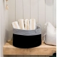 Generic Cotton Pack Of_1 14x12 Inch Laundry Storage Basket For Clothes (Grey-Black) Generic Cotton Pack Of_1 14x12 Inch Laundry Storage Basket For Clothes (Grey-Black)