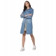 Generic Women's Denim Washed Long Sleeves Jacket (Blue) Generic Women's Denim Washed Long Sleeves Jacket (Blue)