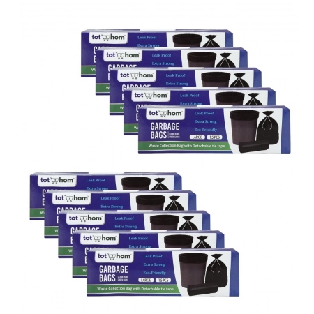 Generic Pack of 10 Biodegradeable Vegetable-Paper 25 x 30 Inches Garbage Bag (Black) Generic Pack of 10 Biodegradeable Vegetable-Paper 25 x 30 Inches Garbage Bag (Black)