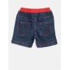 Generic Girl's Denim Lace Inserts Sleeveless Shorts (Blue-Red)