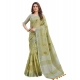 Generic Women's Linen Embroidered Saree With Unstitched Blouse 5.5Mtr (Light Green) Generic Women's Linen Embroidered Saree With Unstitched Blouse 5.5Mtr (Light Green)