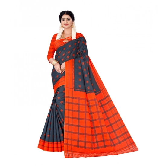Generic Women's Soft Pure Cotton Printed Saree With Unstitched Blouse 5.5Mtr (Grey) Generic Women's Soft Pure Cotton Printed Saree With Unstitched Blouse 5.5Mtr (Grey)