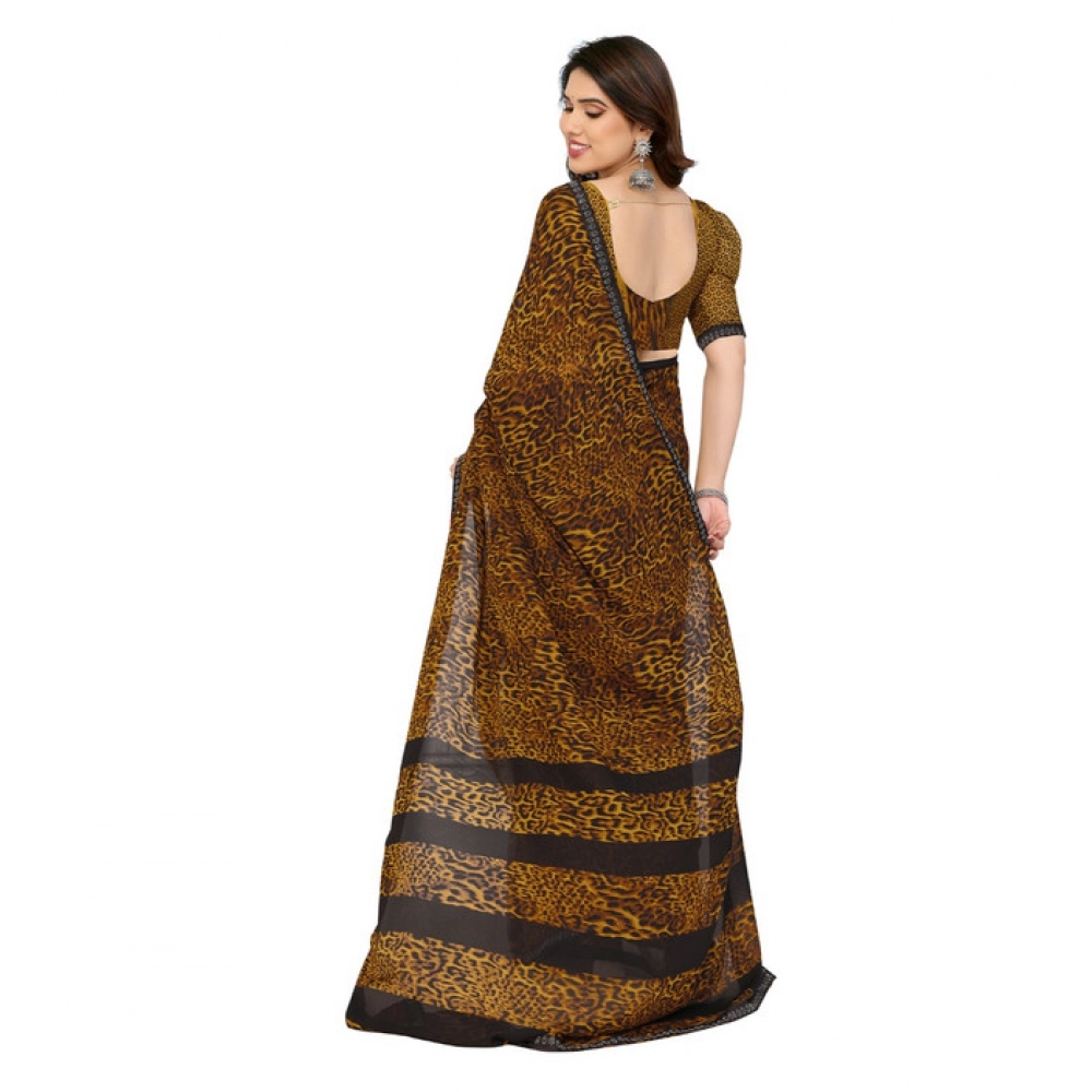 Generic Women's Georgette Printed Saree With Unstitched Blouse 5.5Mtr (Multicolor) Generic Women's Georgette Printed Saree With Unstitched Blouse 5.5Mtr (Multicolor)