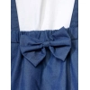 Generic Girl's Denim Embellished Sleeveless Skirt with inner (Dark Blue) Generic Girl's Denim Embellished Sleeveless Skirt with inner (Dark Blue)