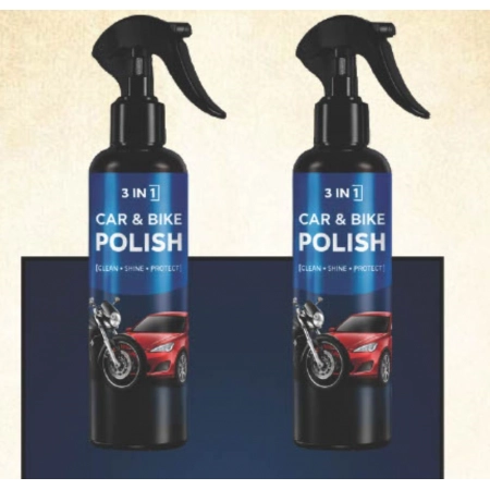 Generic Pack of 2 3-in-1 Car and Bike Polish Spray Bottles 200 ML