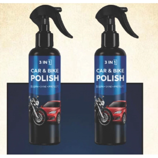 Generic Pack of 2 3-in-1 Car and Bike Polish Spray Bottles 200 ML