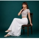 Generic Women's Georgette Solid Mid-Rise Wide Leg Flared Palazzo Pants with Elastic Waist (White) Generic Women's Georgette Solid Mid-Rise Wide Leg Flared Palazzo Pants with Elastic Waist (White)
