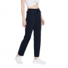 Generic Women's Cotton Solid Elasticated Track Pants (Navy)