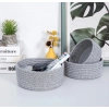 Generic Cotton 8x3 Inch Kidi Round 3 Set Bedside Organizer With Out Lid (Gray) Generic Cotton 8x3 Inch Kidi Round 3 Set Bedside Organizer With Out Lid (Gray)