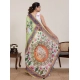 Generic Women's Linen Floral Printed Saree With Unstitched Blouse 5.5Mtr (Light Green) Generic Women's Linen Floral Printed Saree With Unstitched Blouse 5.5Mtr (Light Green)