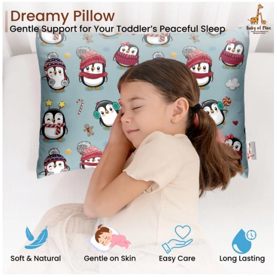 Generic Soft Plush Printed Baby Infant Pillow for Kids Age 1 To 5 Years (Grey)