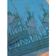 Generic Women's Banarasi Silk Printed Unstitched Salwar Suit Material With Dupatta (SkyBlue, 3Mtrs)