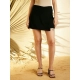 Generic Women's Polyester Spandex Solid Side Zip Skirt (Black) Generic Women's Polyester Spandex Solid Side Zip Skirt (Black)