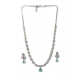 Generic Women's Brass Silver Plated Necklace set (Turquoise) Generic Women's Brass Silver Plated Necklace set (Turquoise)