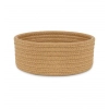Generic Cotton 8x3 Inch Round 1 Pcs Bedside Organizer With Out Lid (Beige)