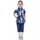 Generic Girl's Denim Tie & Dye Short Sleeve Top (Blue-White) Generic Girl's Denim Tie & Dye Short Sleeve Top (Blue-White)