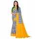 Generic Women's Soft Pure Cotton Printed Saree With Unstitched Blouse 5.5Mtr (Yellow) Generic Women's Soft Pure Cotton Printed Saree With Unstitched Blouse 5.5Mtr (Yellow)