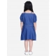 Generic Girl's Denim Solid Cold Shoulder Top and Skirt Set (Navy Blue) Generic Girl's Denim Solid Cold Shoulder Top and Skirt Set (Navy Blue)