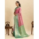 Generic Women's Faux_Banarasi_Silk Woven Saree With Unstitched Blouse 5.5Mtr (Pink) Generic Women's Faux_Banarasi_Silk Woven Saree With Unstitched Blouse 5.5Mtr (Pink)