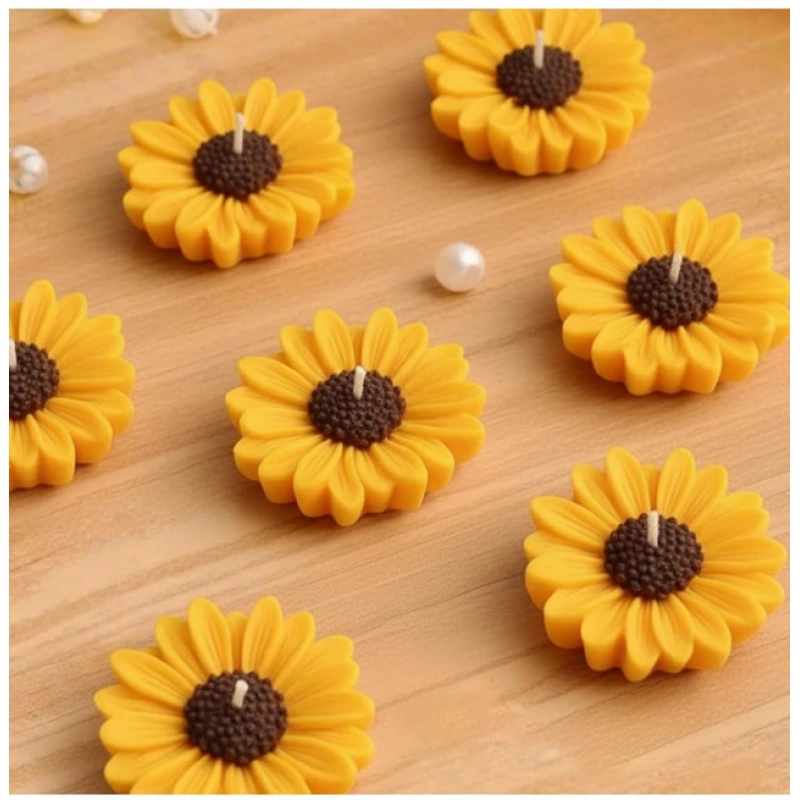 Generic Soya Wax Daisy Floating Candles (6 Pieces)