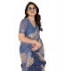 Generic Women's Georgette Printed Saree With Unstitched Blouse 5.5Mtr (Blue) Generic Women's Georgette Printed Saree With Unstitched Blouse 5.5Mtr (Blue)