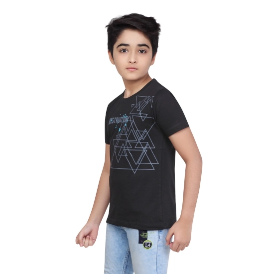Generic Boy's Cotton Grapic Printed Round Neck T-Shirt (Black) Generic Boy's Cotton Grapic Printed Round Neck T-Shirt (Black)