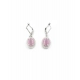 Generic Women's Brass Silver Plated Pendant Set (Pink)