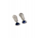 Generic Women's Brass Silver Plated Drop Earrings (Blue) Generic Women's Brass Silver Plated Drop Earrings (Blue)