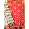 Generic Women's Patola Silk Meena And Zari Woven Saree With Unstitched Blouse 5.5Mtr (White)