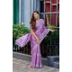 Generic Women's Faux Shimmer Floral Ready to wear Saree With Unstitched Blouse 5.5Mtr (Lavender) Generic Women's Faux Shimmer Floral Ready to wear Saree With Unstitched Blouse 5.5Mtr (Lavender)