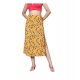 Generic Women's Polyester Floral Side Zip Skirt (Multicolor) Generic Women's Polyester Floral Side Zip Skirt (Multicolor)