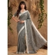 Generic Women's Linen Cotton Printed Saree With Unstitched Blouse 5.5Mtr (Gray) Generic Women's Linen Cotton Printed Saree With Unstitched Blouse 5.5Mtr (Gray)