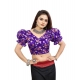 Generic Women's Organza Printed V Neck Puff Sleeve Readymade Blouse (Purple 38 , Alterable up to 42)-PID65870 Generic Women's Organza Printed V Neck Puff Sleeve Readymade Blouse (Purple 38 , Alterable up to 42)-PID65870