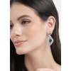 Generic Women's Brass Silver Plated Drop Earrings (Blue) Generic Women's Brass Silver Plated Drop Earrings (Blue)