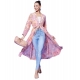 Generic Women's Polyester Floral Long Sleeves Shrug (Peach) Generic Women's Polyester Floral Long Sleeves Shrug (Peach)